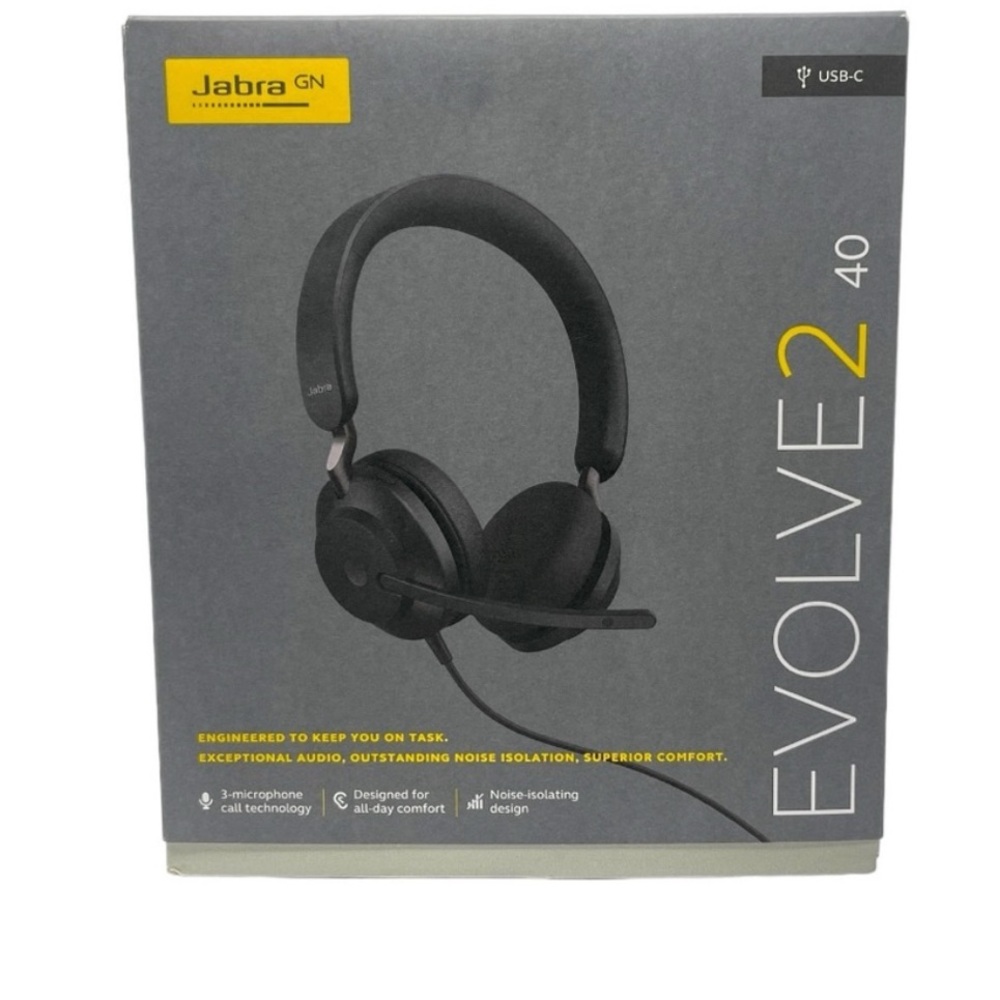 Jabra Evolve2 40 USB-C headset BRAND NEW NEVER USED - Picture 7 of 7